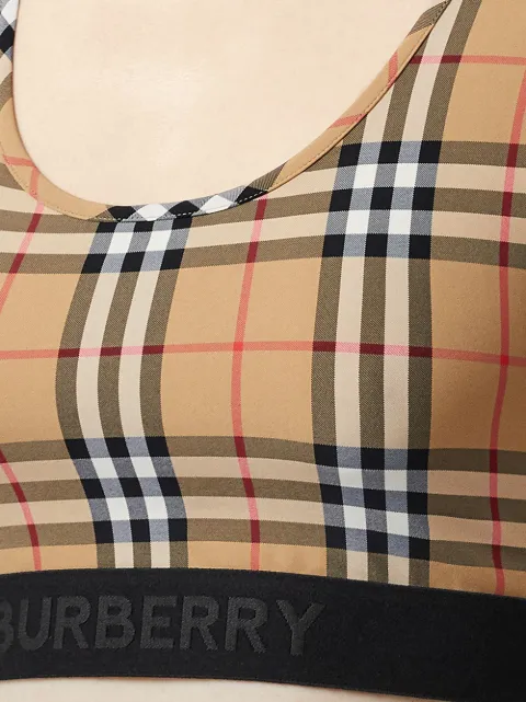 BURBERRY VINTAGE CHECK SPORTS BRA