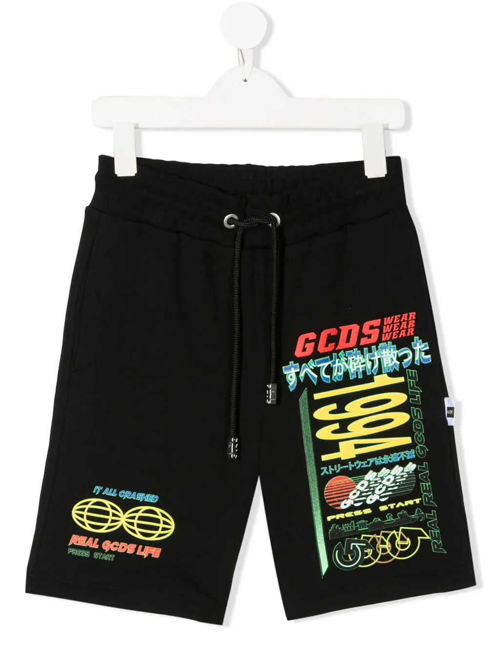 фото Gcds kids logo-print shorts