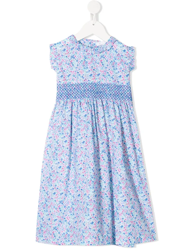blue floral summer dress