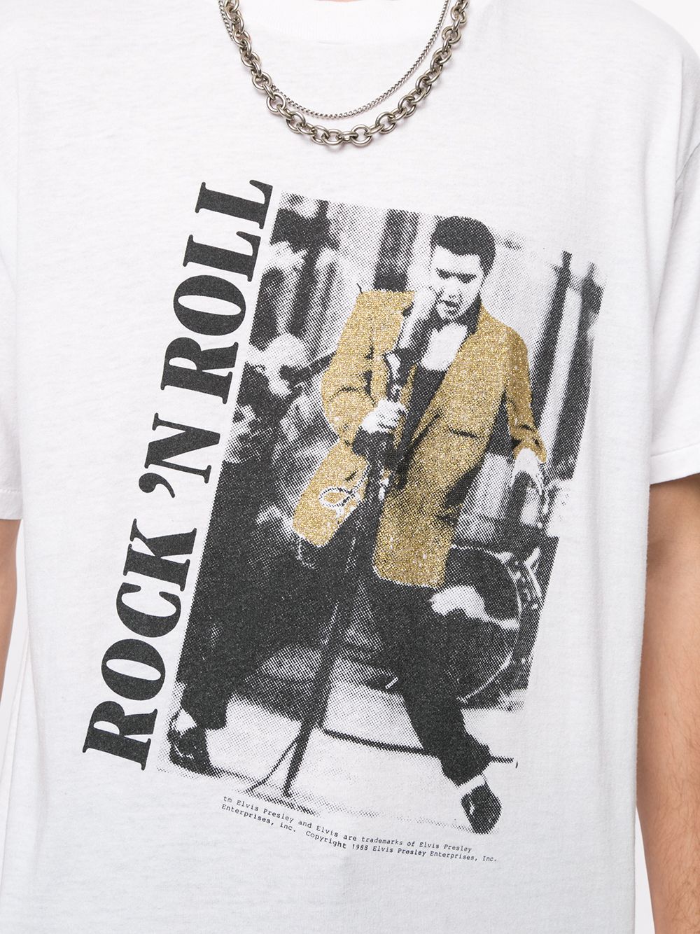 фото Fake alpha vintage elvis presley print t-shirt