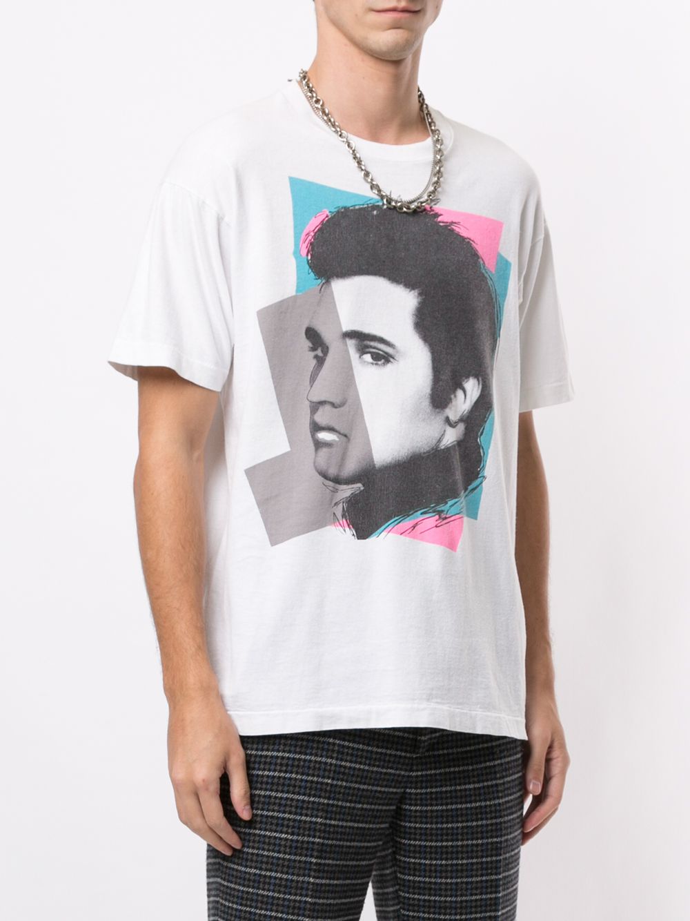 фото Fake alpha vintage elvis presley print t-shirt