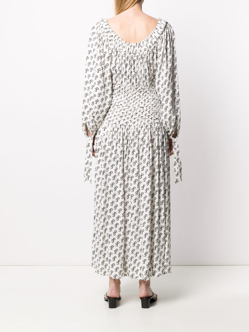 Shop Saks Potts Mamasita Logo-print Midi Dress In White