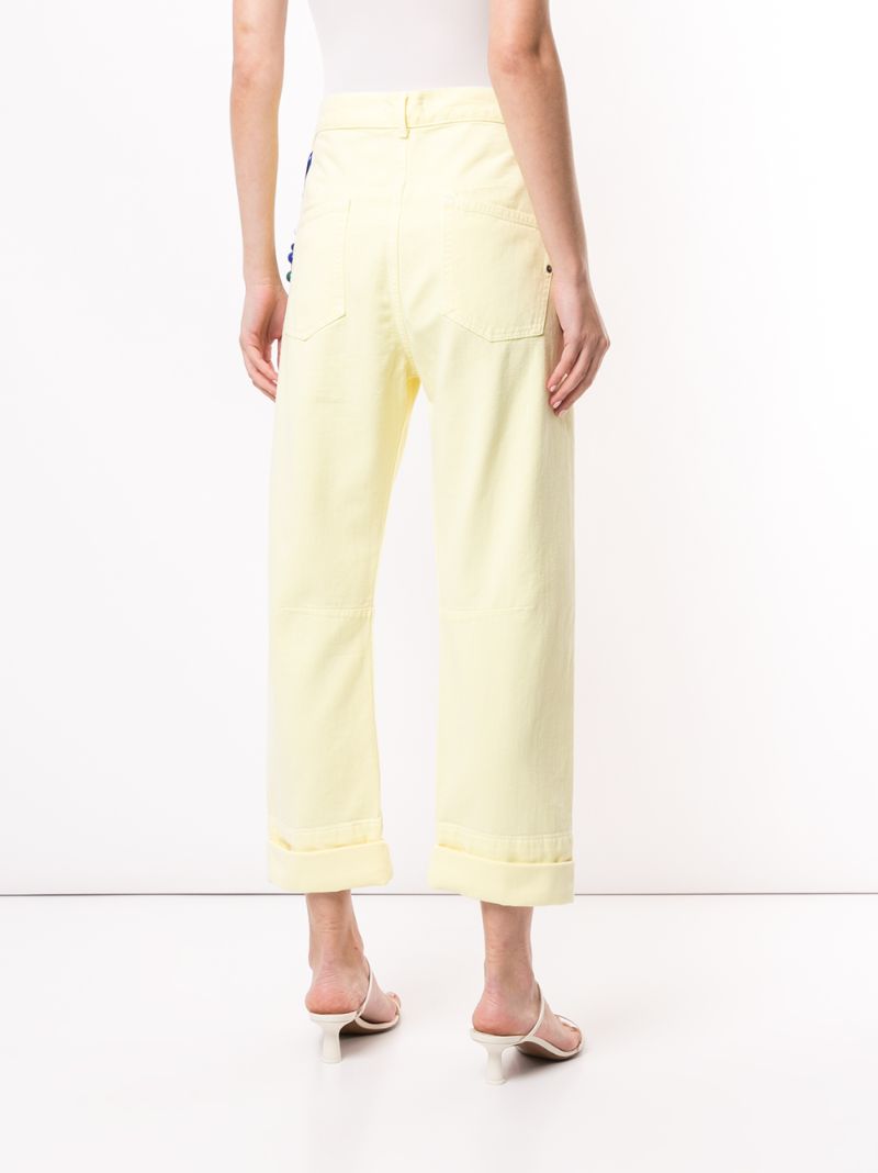 Shop Mira Mikati Keychain Jeans In Yellow