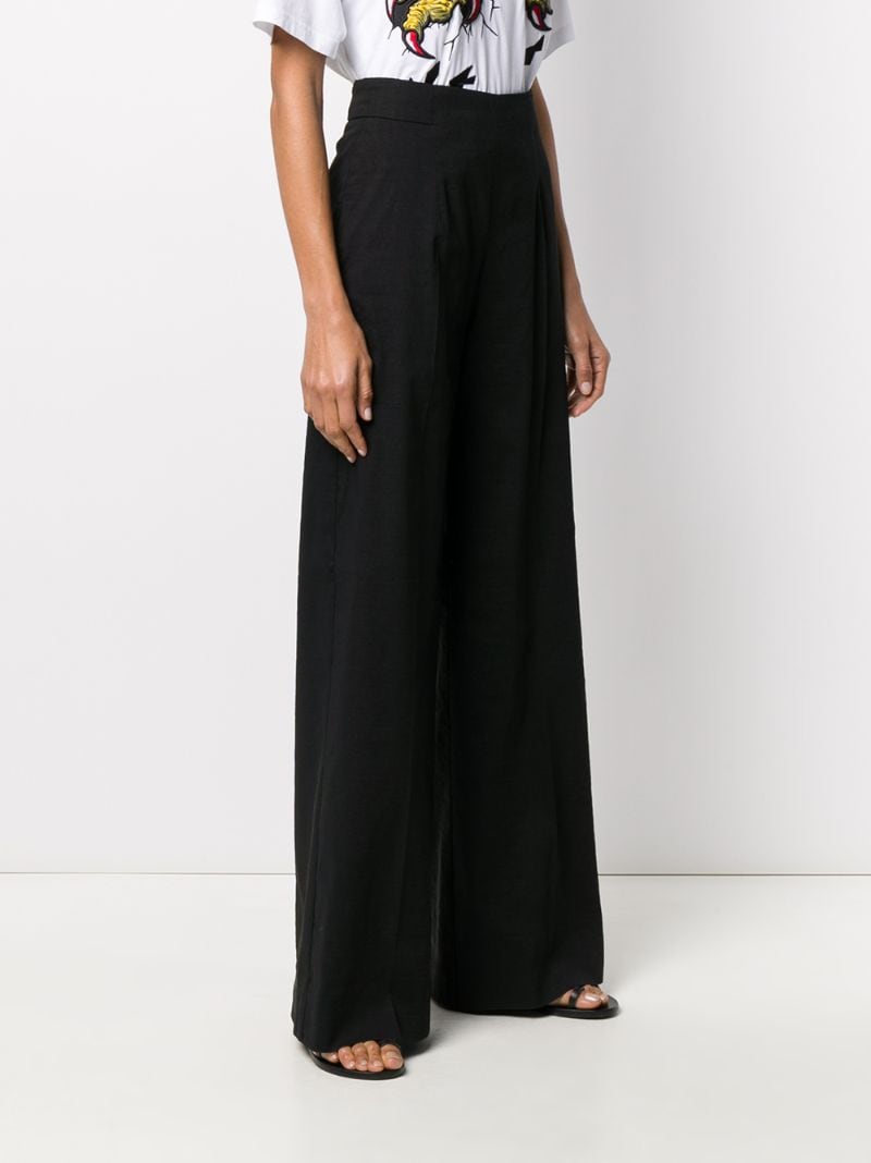 Shop Pinko High Waisted Palazzo Trousers In Black