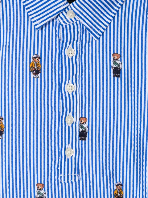 polo bear cotton shirtdress