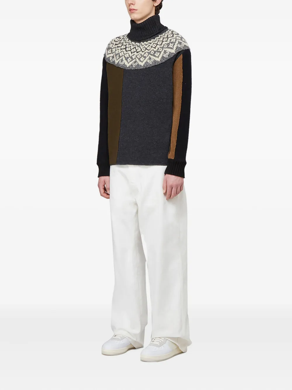 Pringle of Scotland Fair Isle panelled turtleneck jumper | Knitted Sweaters | Image 2