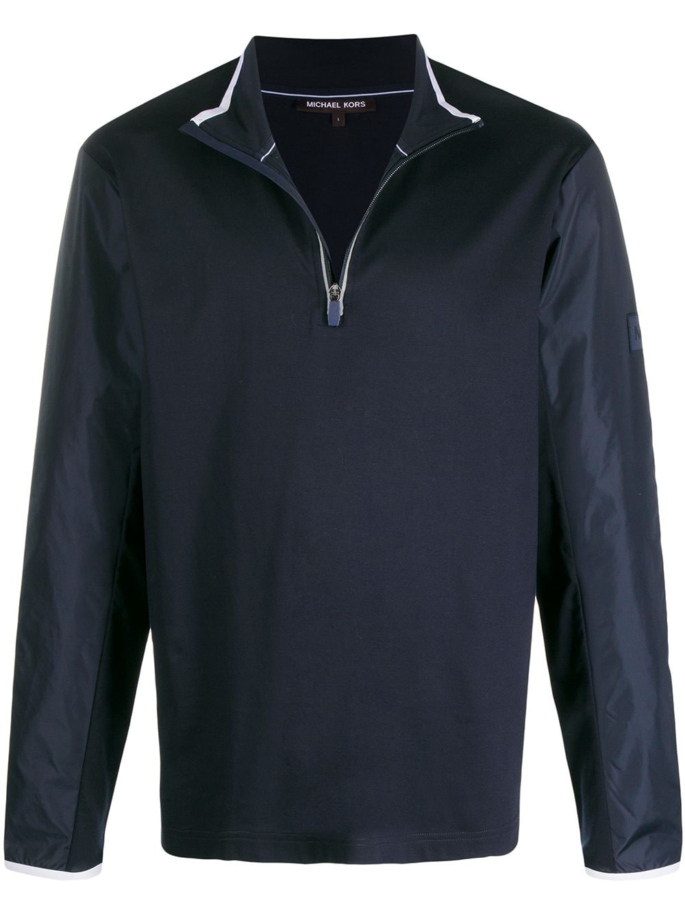Shop Michael Kors Zipped Sweatshirt In Blue