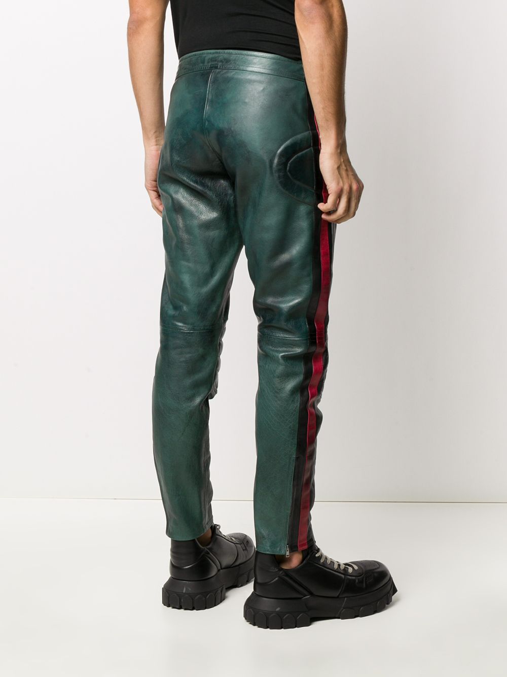 фото Marni skinny-fit calf leather trousers