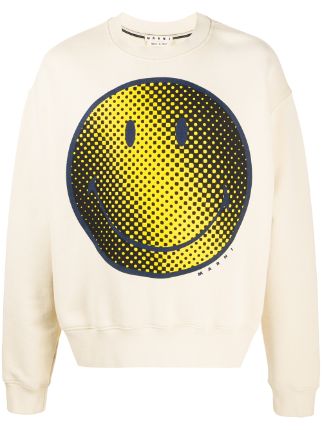 Marni smiley print Sweatshirt Farfetch