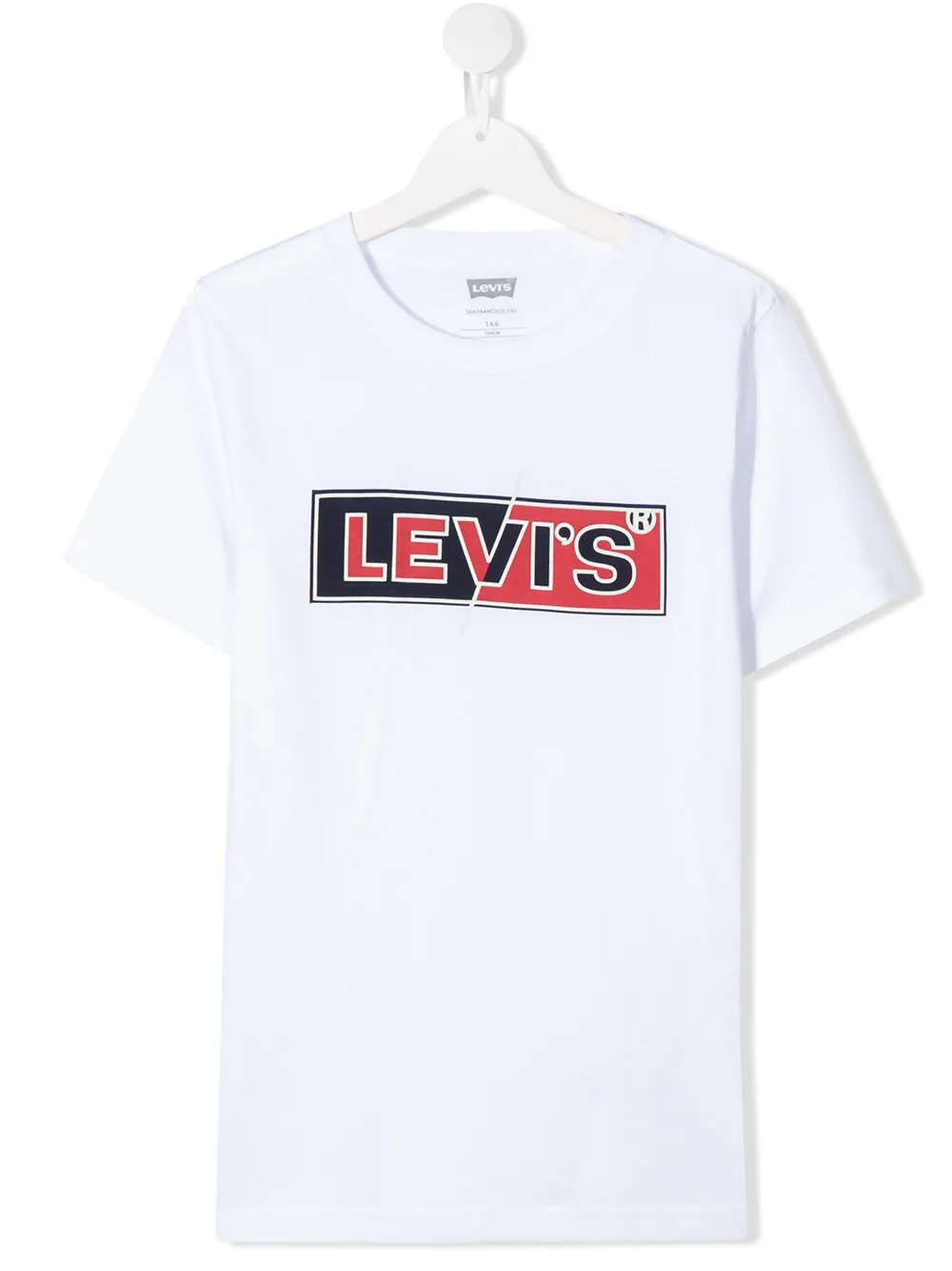 Levi's Teen Logo-print Crew Neck T-shirt In White