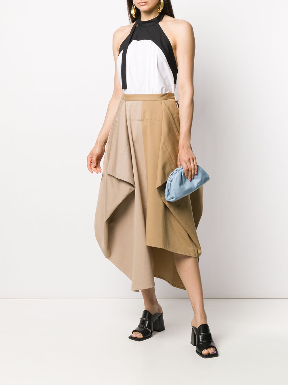 фото Loewe draped colour-block skirt