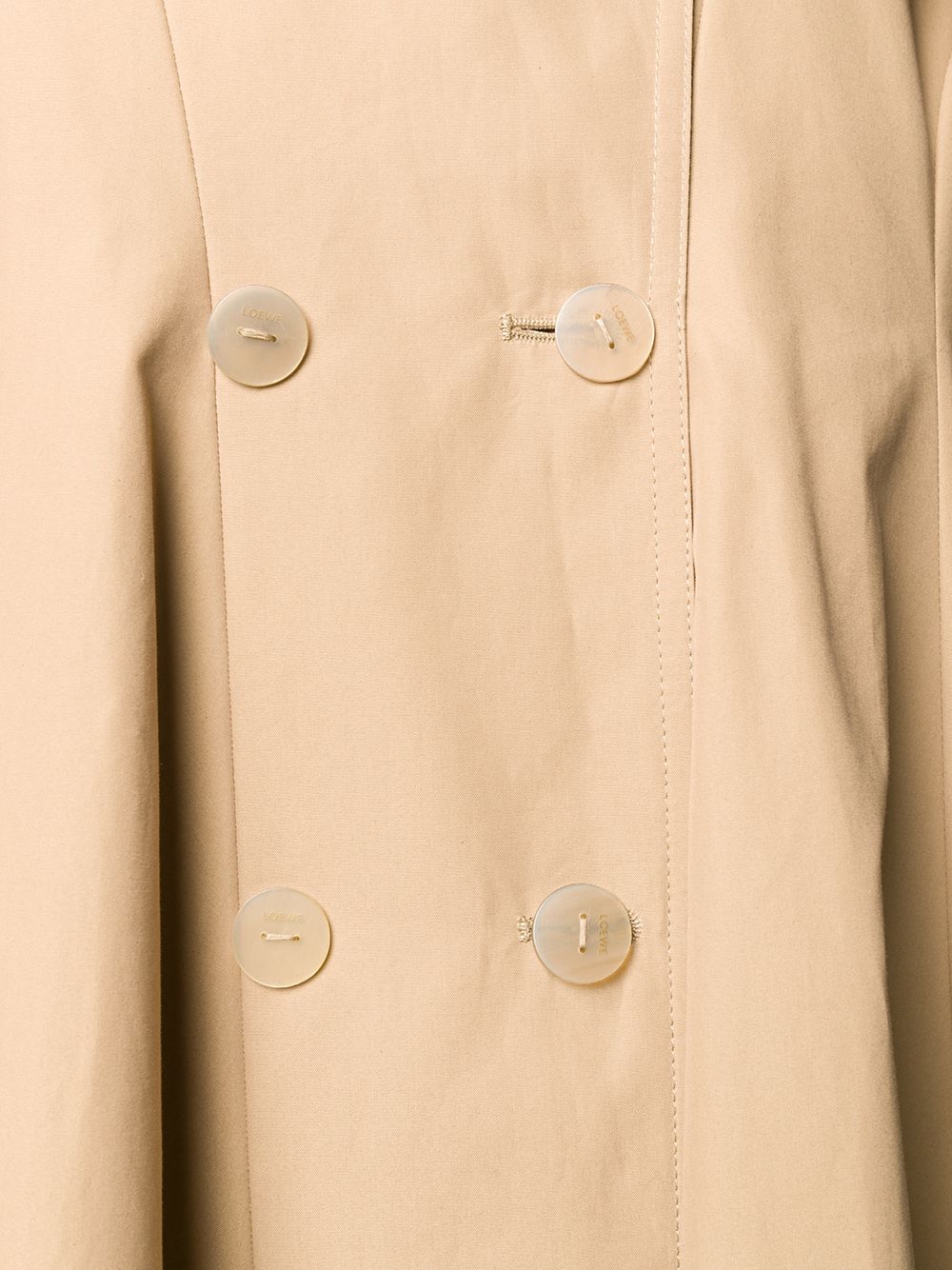 фото Loewe contrast-collar flared coat