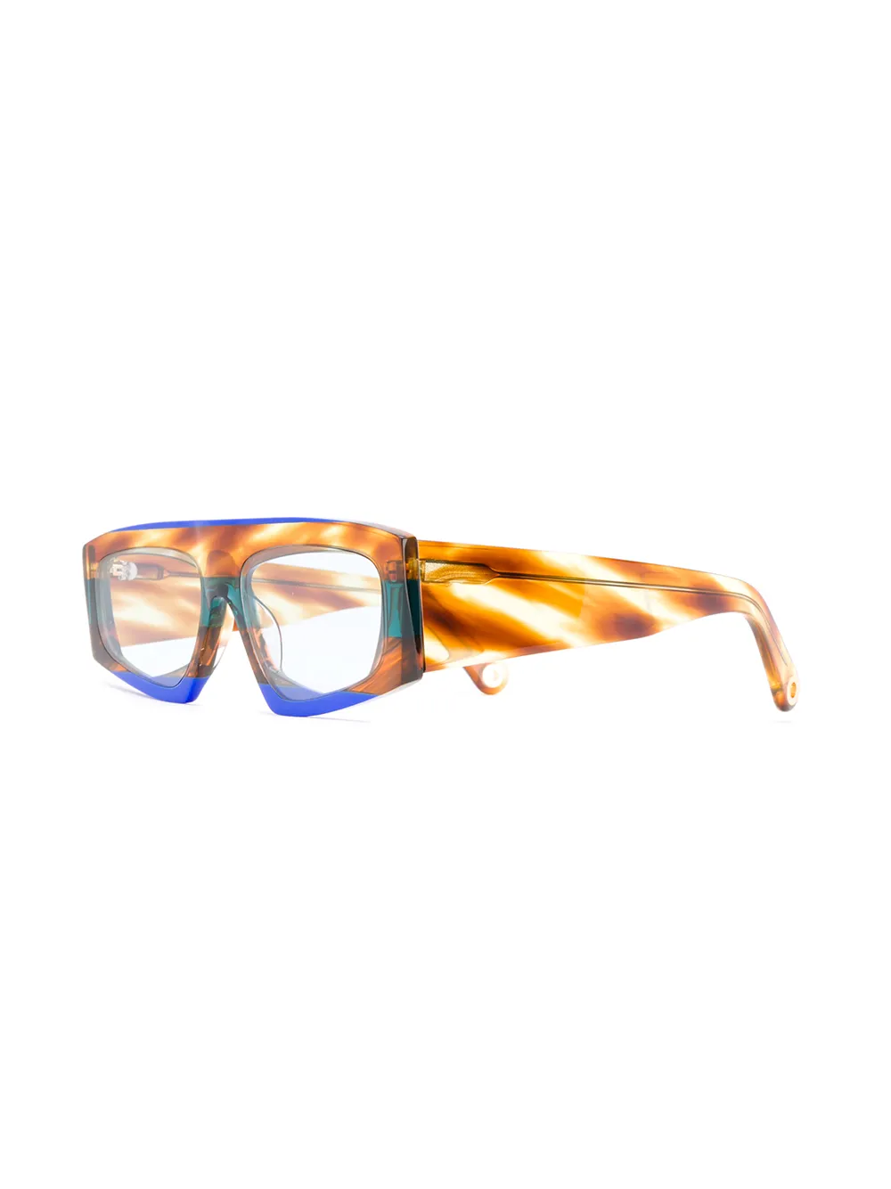 Jacquemus Yauco bril met rechthoekig montuur - Blauw