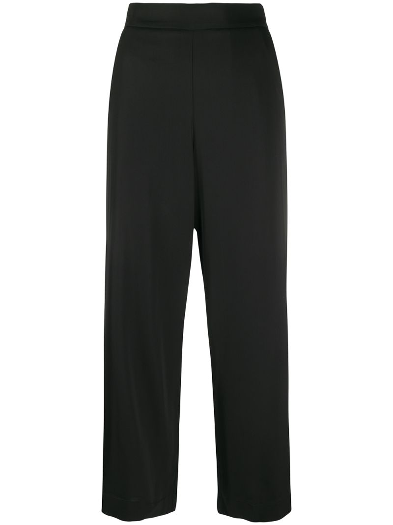 Piazza Sempione High-waisted Cropped Trousers In Black