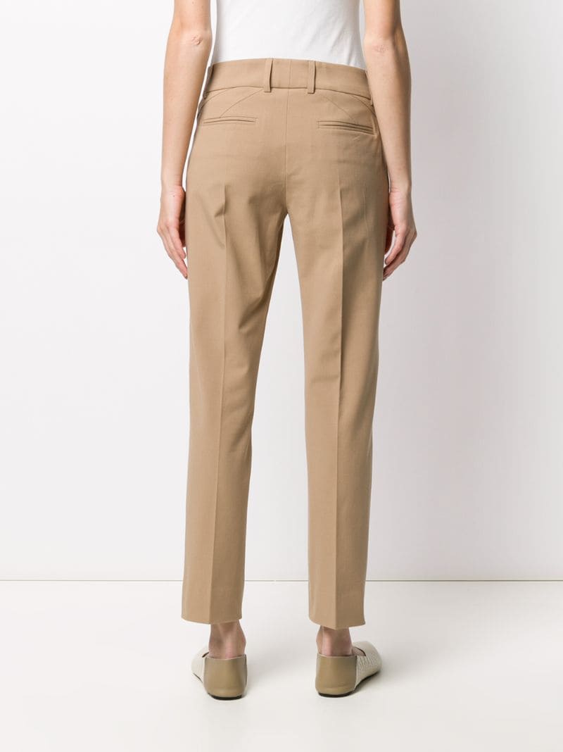 Shop Piazza Sempione Slim-fit Tapered Trousers In Neutrals