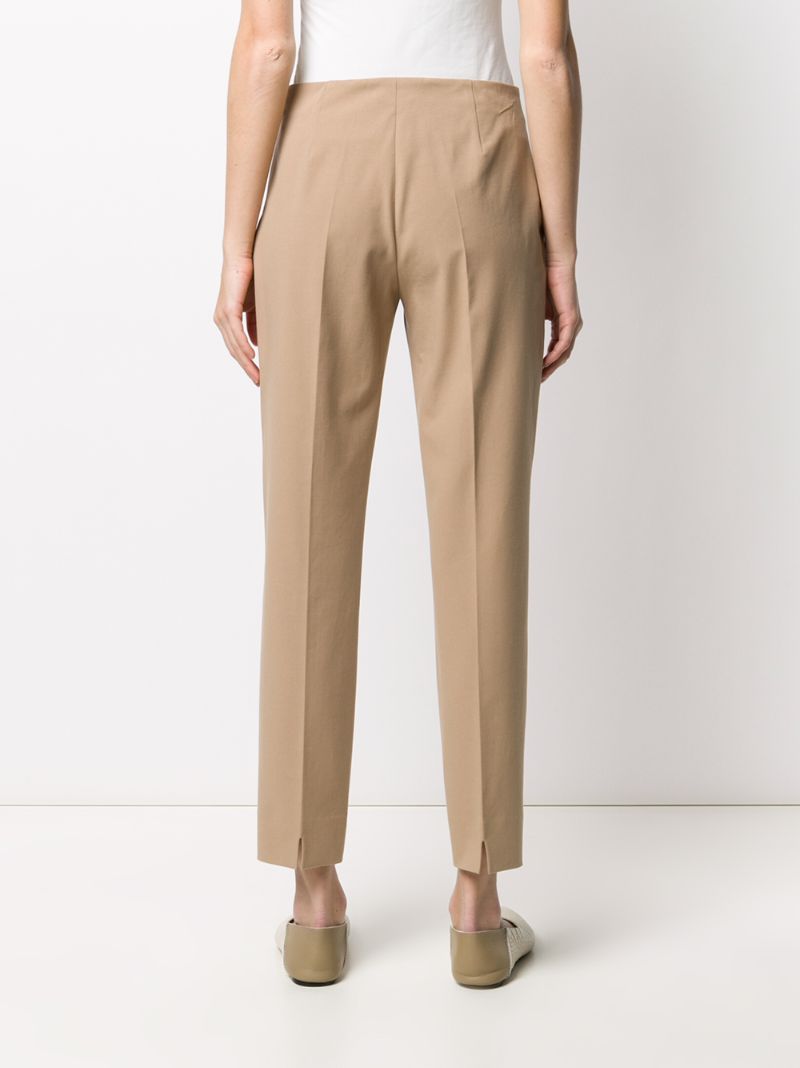 Shop Piazza Sempione Tapered Pleated Waist Trousers In Neutrals