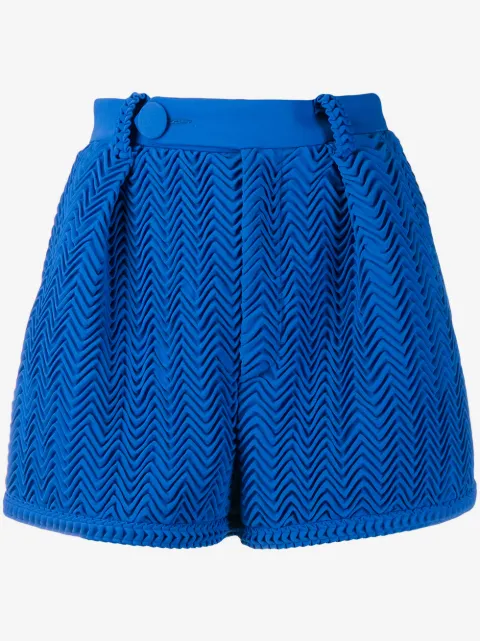 Marco De Vincenzo pleated wave pattern shorts