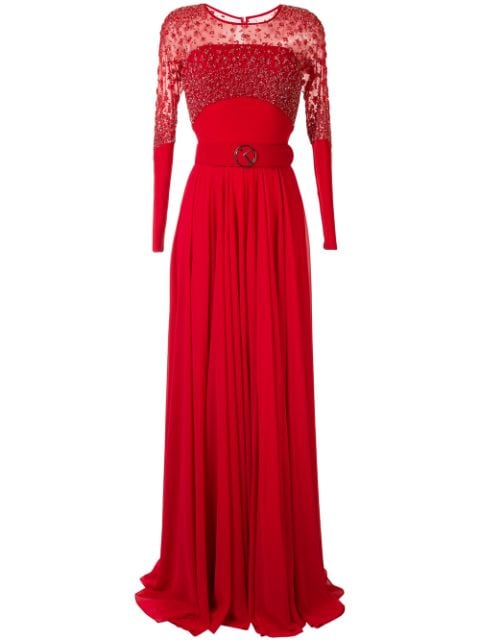 Shop Saiid Kobeisy beaded evening dress with Express Delivery - FARFETCH