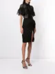Saiid Kobeisy lace-panel shirt dress