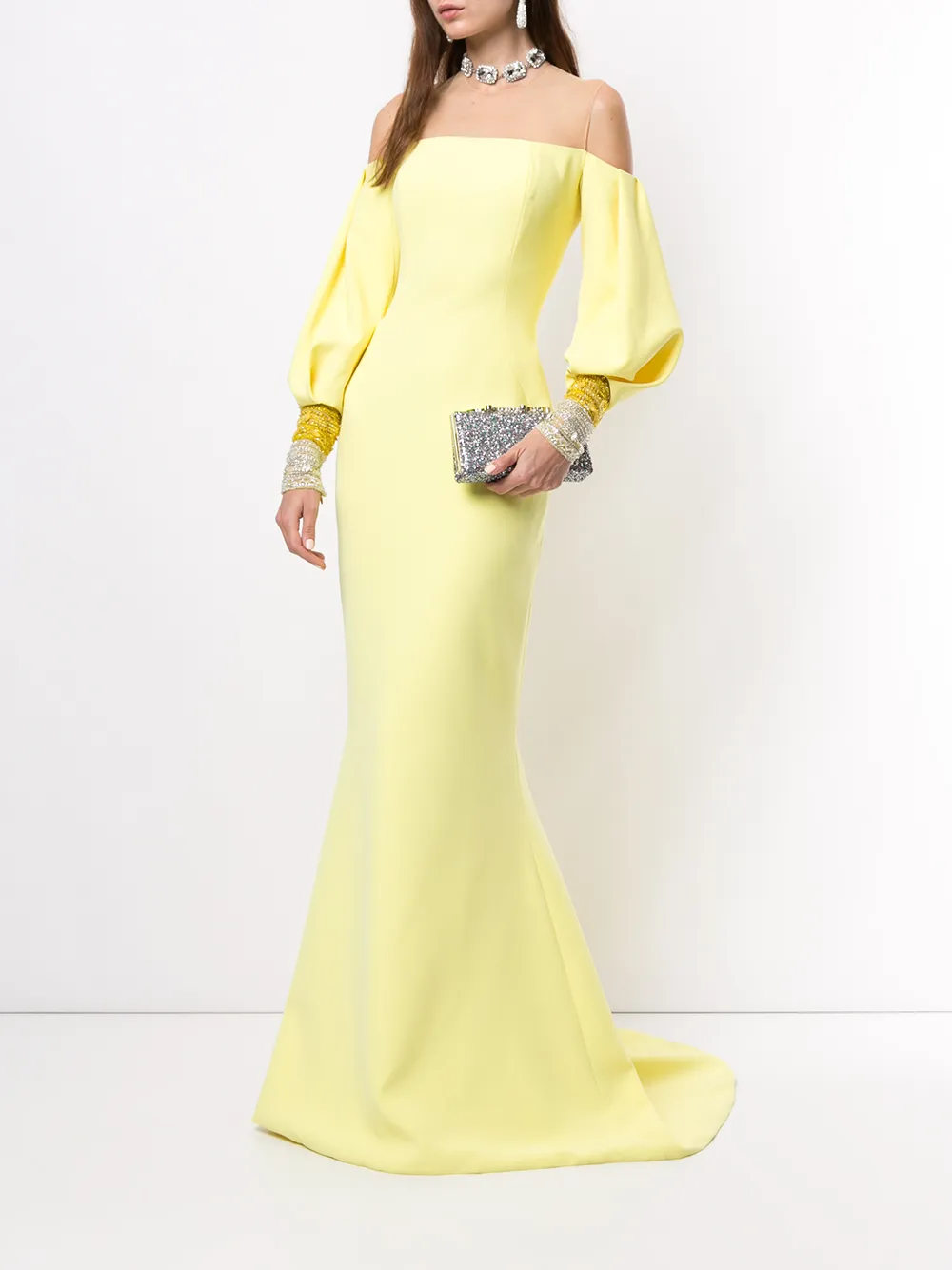 фото Saiid kobeisy платье с открытыми плечами