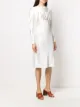 Bevza Bianca sheer-insert satin dress