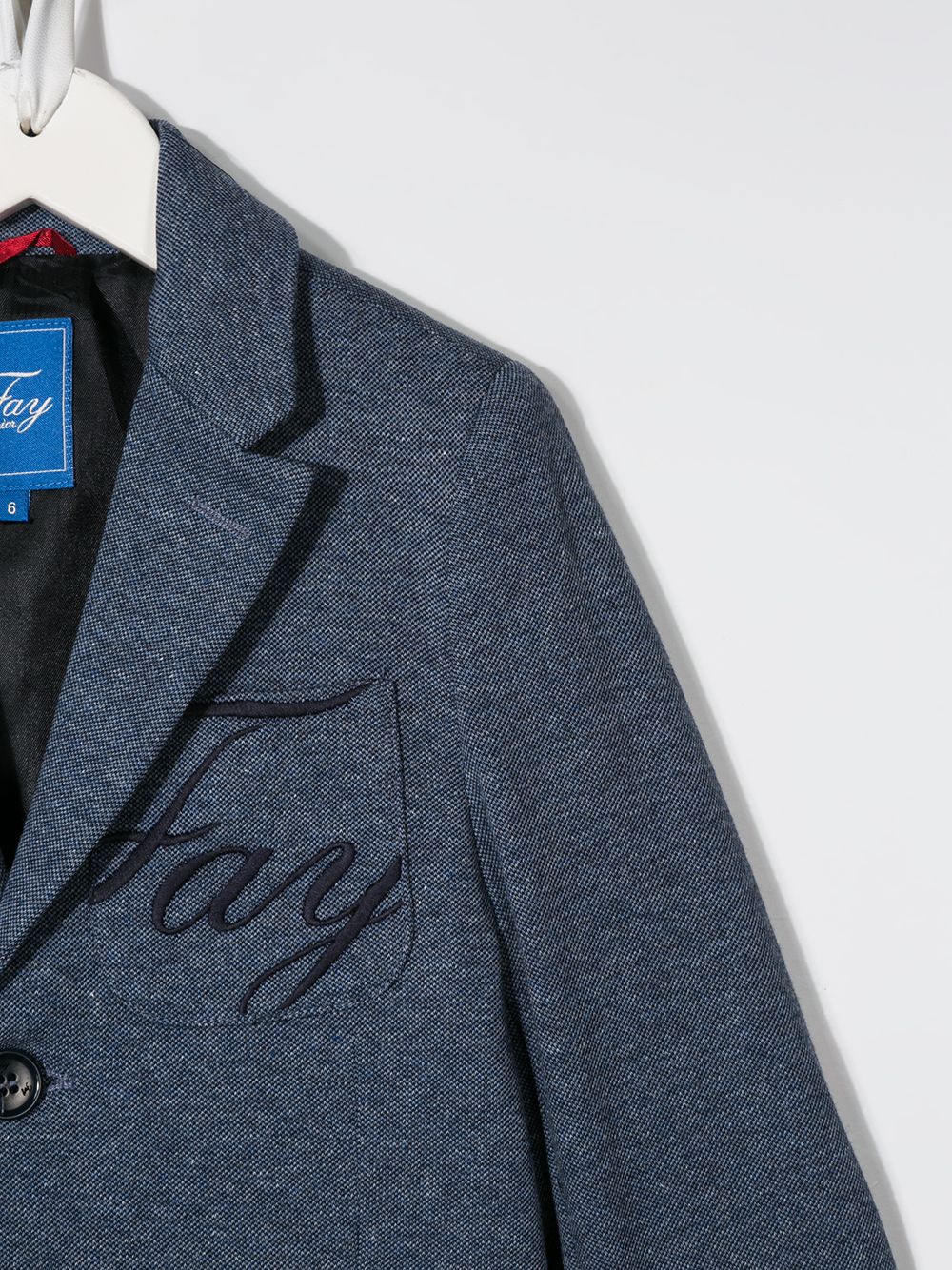 фото Fay kids embroidered logo blazer