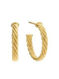 David Yurman 18kt yellow gold Cablespira hoop earrings