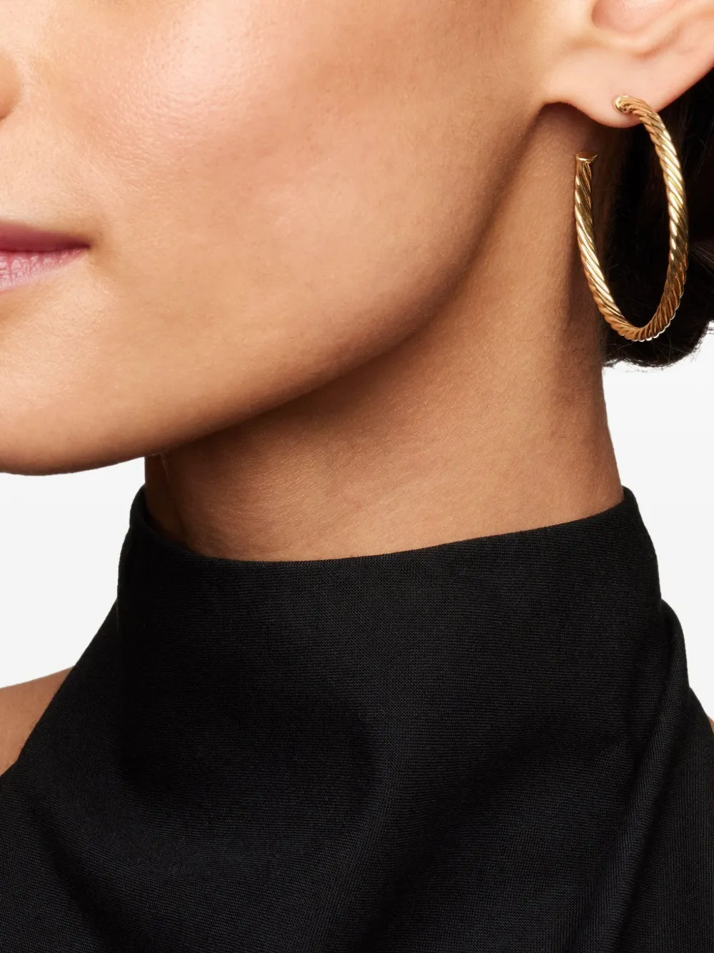  David Yurman 18kt Cablespira Gelbgoldcreolen 