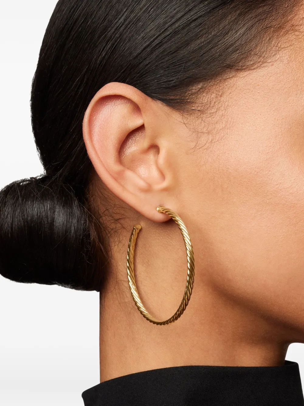  David Yurman 18kt Cablespira Gelbgoldcreolen 