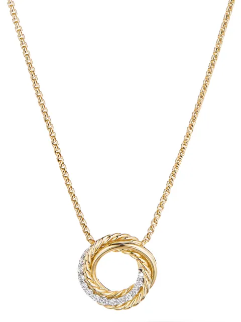 David Yurman collar Crossover en oro amarillo de 18kt con diamantes