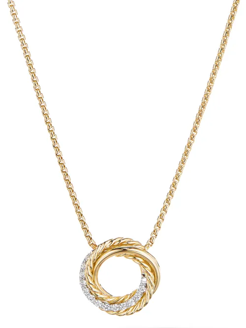 Collier Crossover en 18ct serti de diamants - David Yurman - Modalova