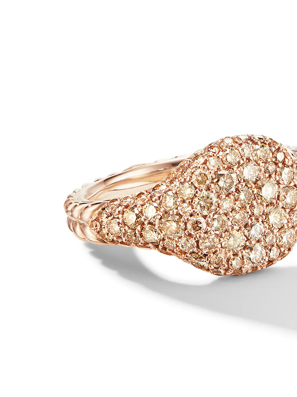 фото David yurman золотое кольцо chevron pavé с бриллиантами
