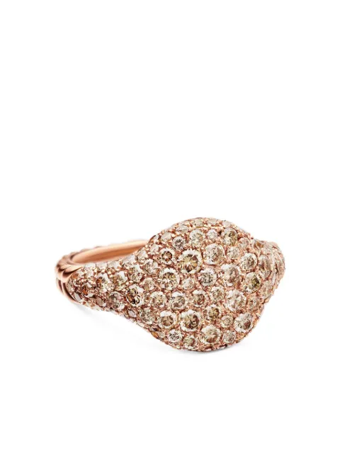 David Yurman anillo Chevron en oro rosa de 18kt con diamantes de 10mm