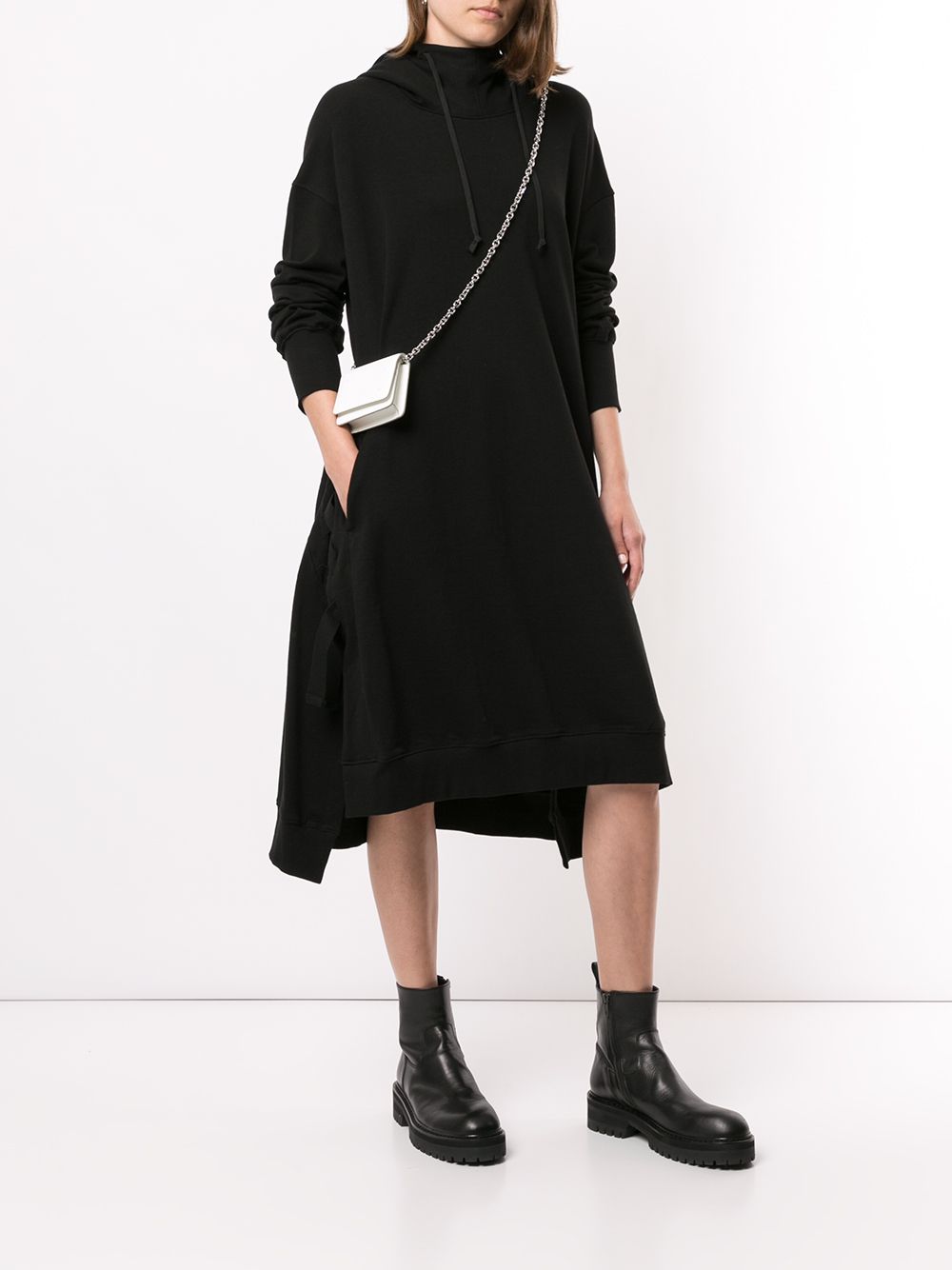 фото Yohji yamamoto платье с капюшоном на шнурке
