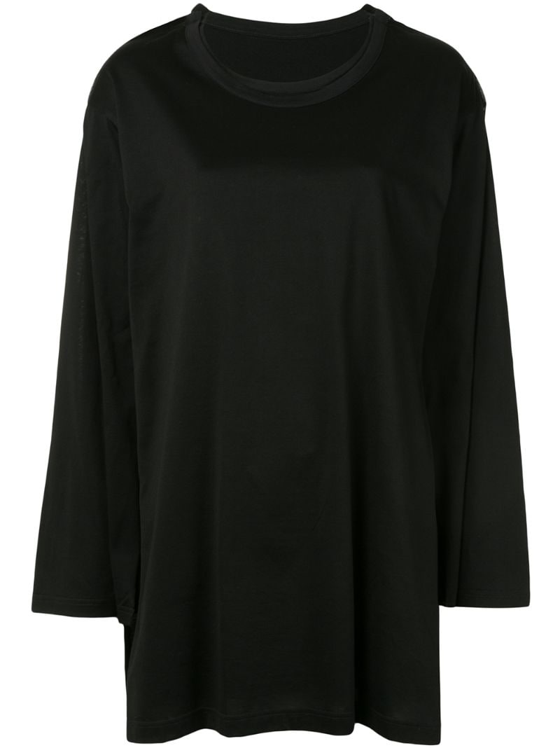 Yohji Yamamoto Oversized Long-sleeve Top In Black