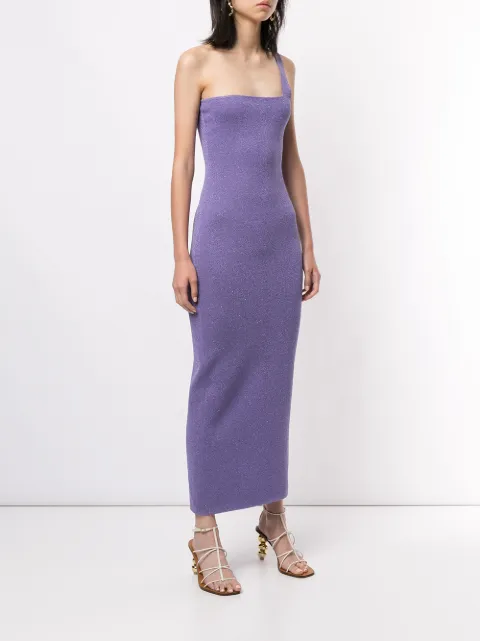 adalane asym knit midi dress