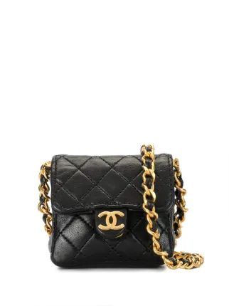 CHANEL Pre-Owned 1990s Mini diamond-quilted Crossbody Bag - Farfetch