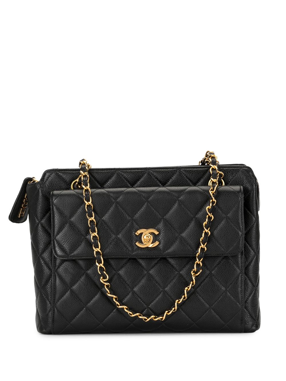 фото Chanel pre-owned стеганая сумка на плечо 1997-го года с логотипом сс