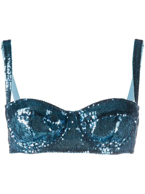 Dolce & Gabbana sequined balcony bra