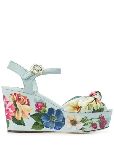 dolce and gabbana floral wedges