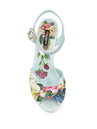 Dolce & Gabbana floral-print wedge sandals blue | MODES Dolce & Gabbana floral-print wedge sandals blue | MODES