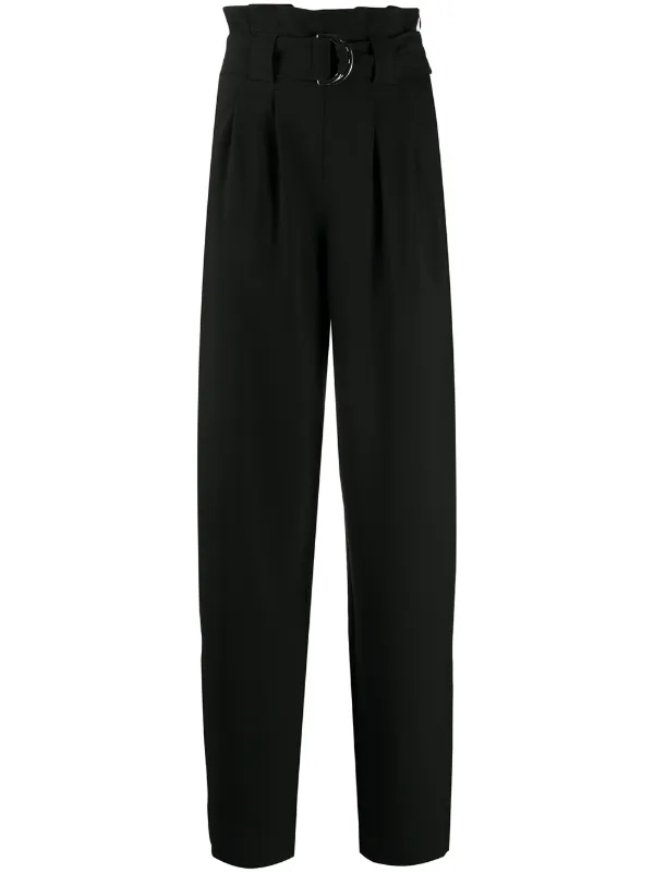 high waisted belt trousers