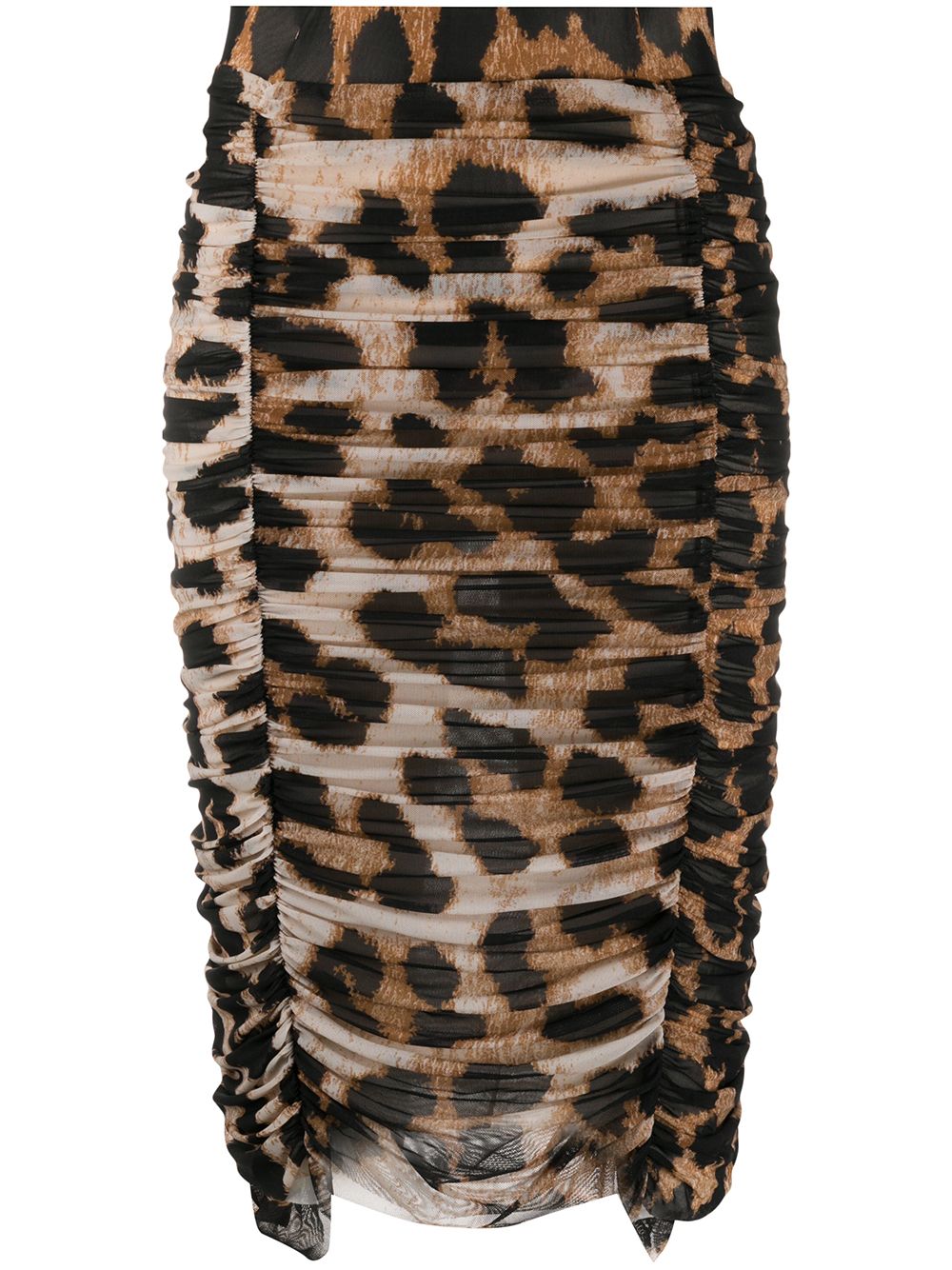 фото Ganni юбка-карандаш с леопардовым принтом
