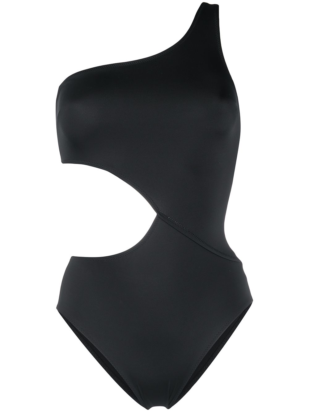 Solid & Striped Cut Out Detail Swimsuit In Black