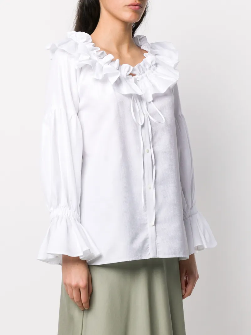 WANDERING RUFFLE NECK SHIRT