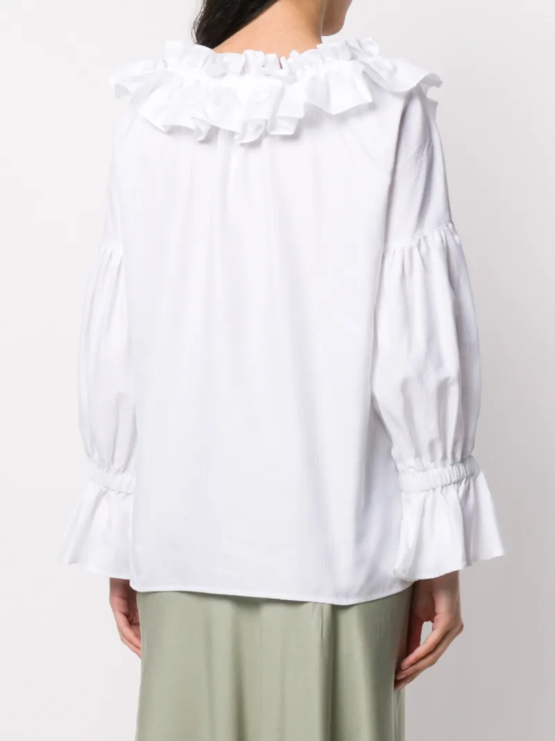 WANDERING RUFFLE NECK SHIRT