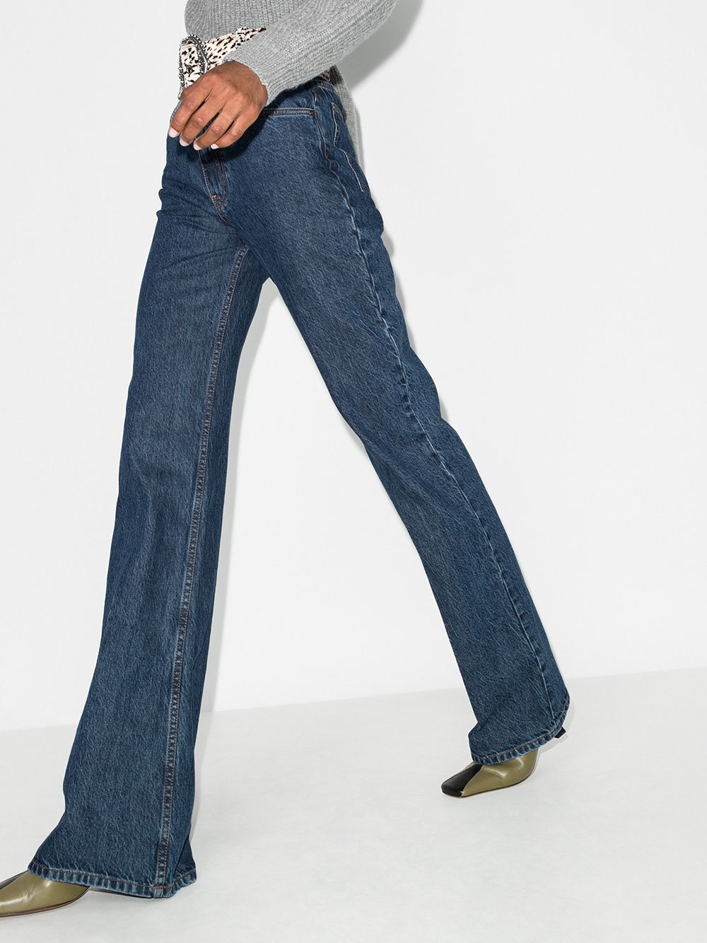 фото Etro расклешенные джинсы с завышенной талией