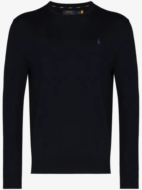 Polo Ralph Lauren logo-embroidered crewneck jumper