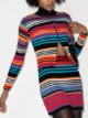 Image 2 of AGR stripe knit zip-up cardigan