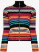 Image 1 of AGR stripe knit zip-up cardigan